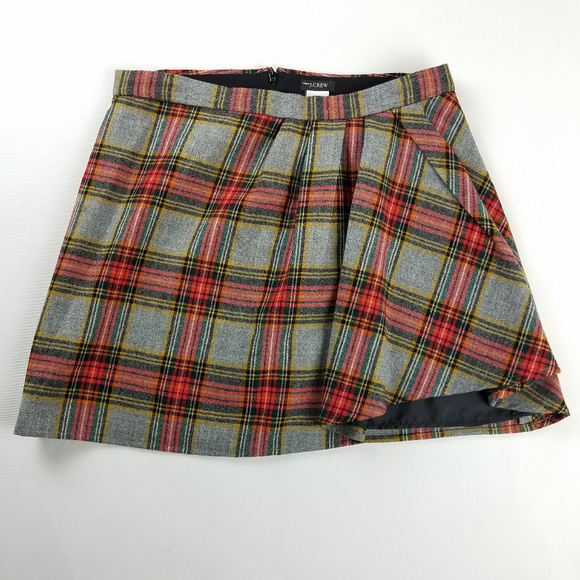 J Crew Mini Skirt Plaid Wool Blend 4 NWT - Picture 3 of 6